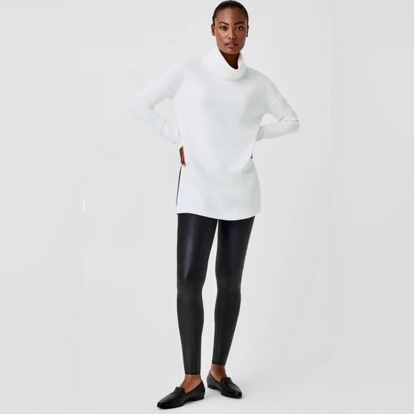 Spanx Faux Leather Leggings- size large - Picture 1 of 4